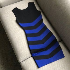 Ted Baker chevron bodycon dress sz 0